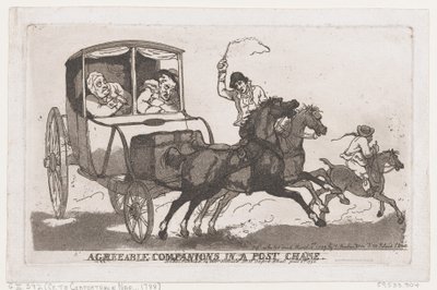 Compañeros agradables en un coche de posta, 5 de junio de 1790 de Thomas Rowlandson