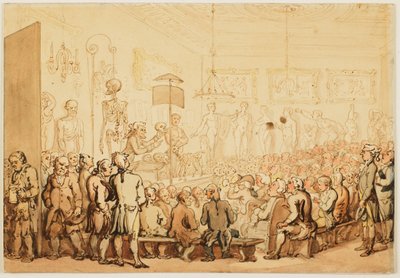 Una conferencia sobre anatomía en la Real Academia de las Artes de Thomas Rowlandson