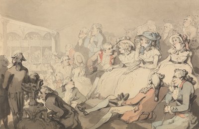 El público asistiendo a una obra de teatro en el teatro Drury Lane de Thomas Rowlandson