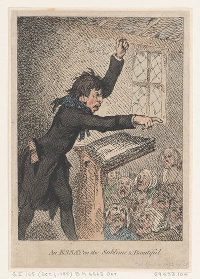 Un ensayo sobre lo sublime y lo bello, 10 de abril de 1792 de Thomas Rowlandson