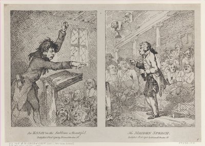 Un Ensayo sobre lo Sublime y lo Bello, El Discurso Inaugural, 1 de octubre de 1785 de Thomas Rowlandson