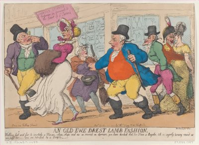 Una vieja oveja vestida a la moda de cordero, 25 de octubre de 1810 de Thomas Rowlandson