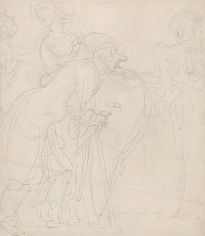 Un anciano al que la muerte se burla de él de Thomas Rowlandson