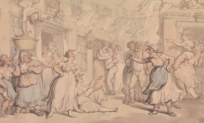 Escena de enfado en una calle de Thomas Rowlandson
