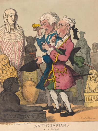 Anticuarios a la Griega de Thomas Rowlandson