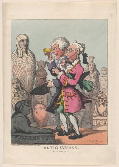 Anticuarios à la Greque, 14 de julio de 1805 de Thomas Rowlandson