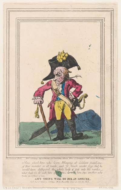 Cualquier Cosa Servirá para un Oficial, 1 de enero de 1796 de Thomas Rowlandson