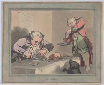 Durante la cena de Thomas Rowlandson