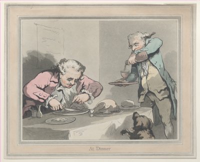 En la cena, 1790 de Thomas Rowlandson
