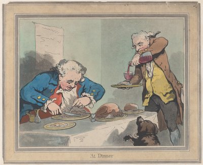 En la cena de Thomas Rowlandson