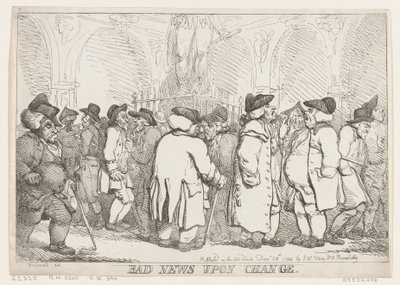Malas noticias en la Bolsa de Thomas Rowlandson