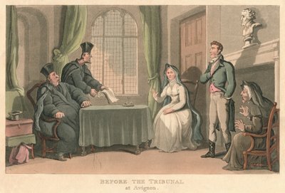 Ante el tribunal en Aviñón, 1818, 1821 de Thomas Rowlandson