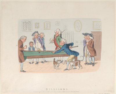 Billar, abril de 1803 de Thomas Rowlandson