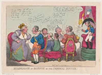 Billingsgate en Bayona, o La cena imperial de Thomas Rowlandson