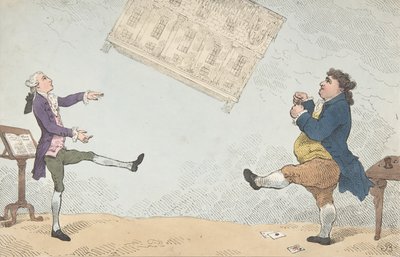 Billy Lackbeard y Charley Blackbeard jugando al fútbol, 7 de febrero de 1784 de Thomas Rowlandson