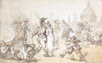Puente de Blackfriars (acuarela) de Thomas Rowlandson