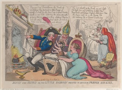 Boney el Segundo o el pequeño babuino creado para devorar monos franceses, 9 de abril de 1811 de Thomas Rowlandson