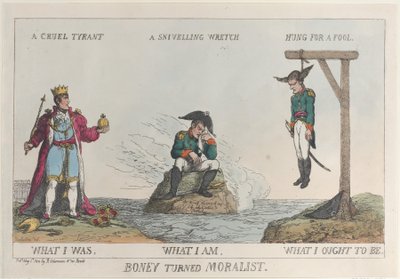 Boney Convertido en Moralista, 1 de mayo de 1814 de Thomas Rowlandson