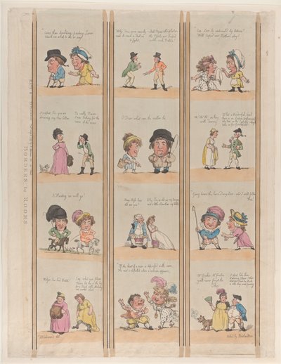 Bordes para habitaciones, Extravaganzas Placa 6 de Thomas Rowlandson
