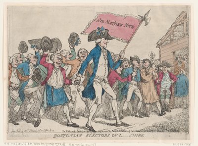 Electores bostonianos de L-Shire, 1790 de Thomas Rowlandson