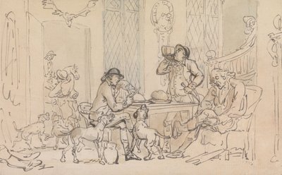 Desayuno antes de la caza de Thomas Rowlandson