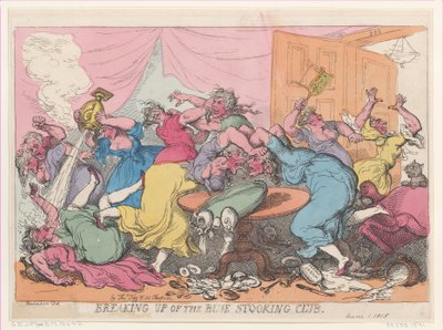 Disolución del Club de la Media Azul, 1 de marzo de 1815 de Thomas Rowlandson