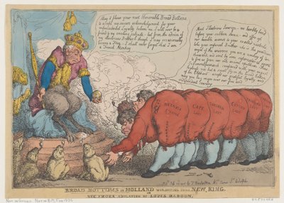 Fondos anchos en Holanda adorando a su nuevo rey, 23 de julio de 1806 de Thomas Rowlandson