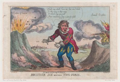 Hermano Joe Entre Dos Fuegos [sic], 25 de septiembre de 1808 de Thomas Rowlandson