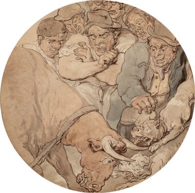 Bull Baiting 1810s (litografía) de Thomas Rowlandson