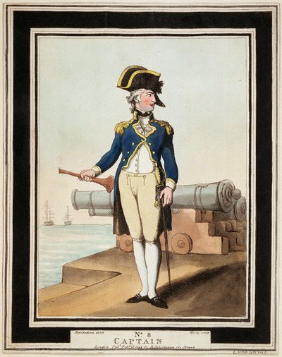 Capitán de la Royal Navy en el siglo XVIII de Thomas Rowlandson