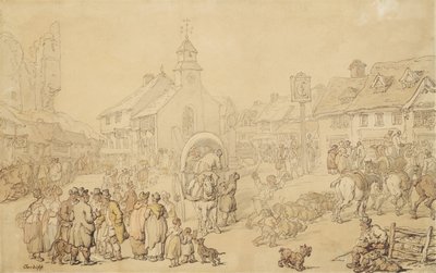 Cardiff (tinta y aguada sobre papel) de Thomas Rowlandson