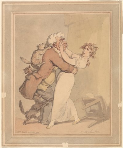 Cortejo felino de Thomas Rowlandson