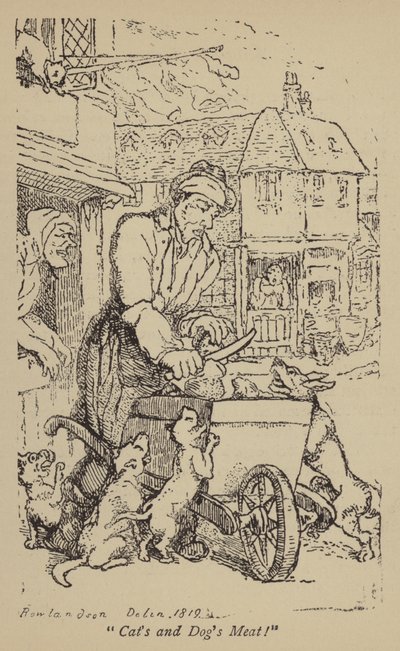 ¡Carne para gatos y perros! de Thomas Rowlandson