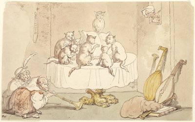 Gatos y monos de Thomas Rowlandson