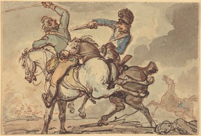Escaramuza de caballería de Thomas Rowlandson