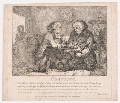 Bellezas pintorescas de Boswell conversando, Parte la Primera, 30 de mayo de 1786 de Thomas Rowlandson