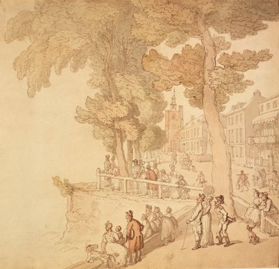 Cheyne Walk, Londres, finales del siglo XVIII-principios del siglo XIX de Thomas Rowlandson