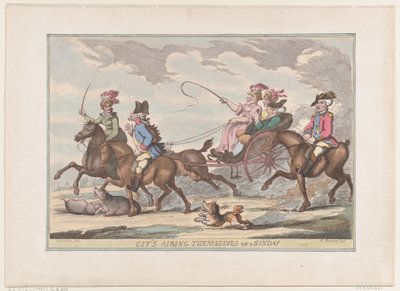 Ciudadanos aireándose un domingo, 1799 de Thomas Rowlandson