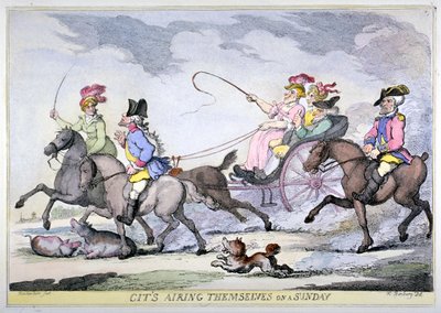 Ciudadanos aireándose un domingo de Thomas Rowlandson