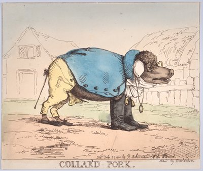 Cerdo en collar, 25 de julio de 1800 de Thomas Rowlandson