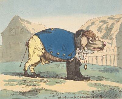 Cerdo en Collar de Thomas Rowlandson