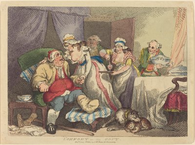 Consuelo en la gota de Thomas Rowlandson