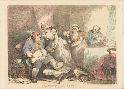Consuelo en la gota de Thomas Rowlandson