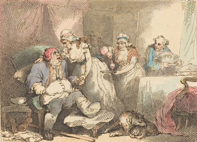 Consuelo en la gota, 1785 de Thomas Rowlandson
