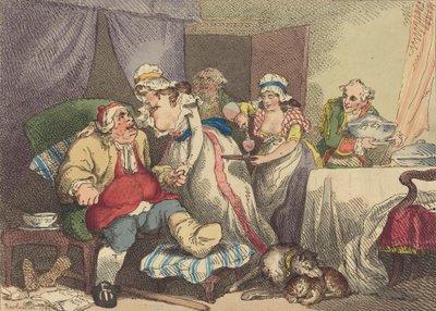 Consuelo en la gota, 1785 de Thomas Rowlandson