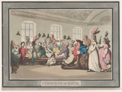 Comodidades de Bath, Placa 11, 6 de enero de 1798 de Thomas Rowlandson