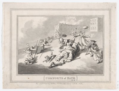 Comodidades de Bath, Placa 12, 6 de enero de 1798 de Thomas Rowlandson