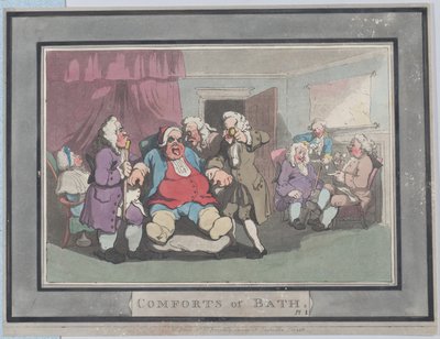 Comodidades de Bath, Placa 1, 6 de enero de 1798 de Thomas Rowlandson