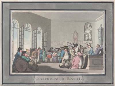 Comodidades de Bath, Placa 3, 6 de enero de 1798 de Thomas Rowlandson