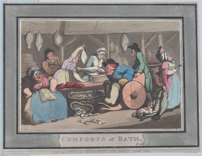Comodidades de Bath, Placa 4, 6 de enero de 1798 de Thomas Rowlandson